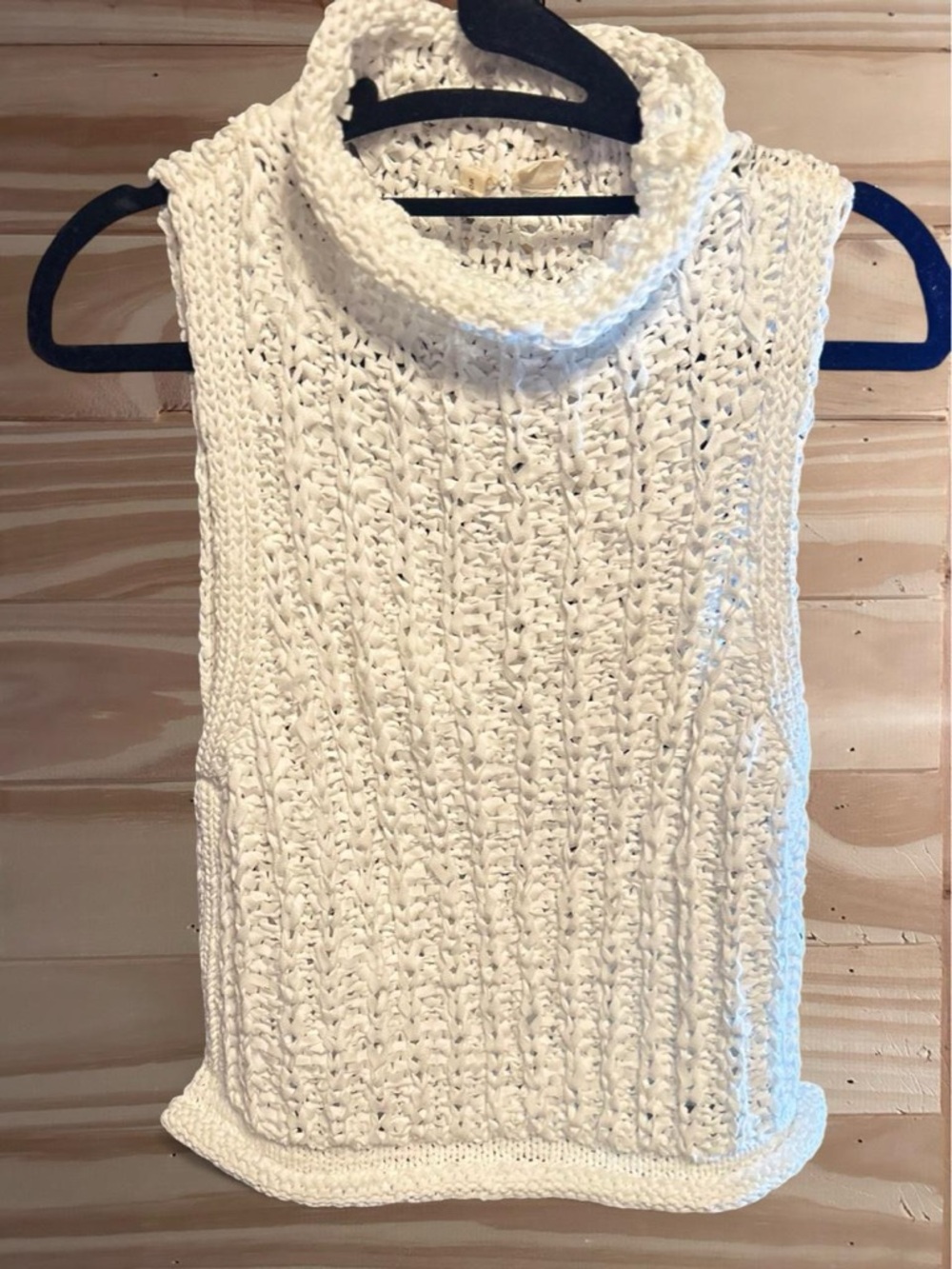 Anthropologie Moth Crochet Open Knit
Mock Neck Tank size S